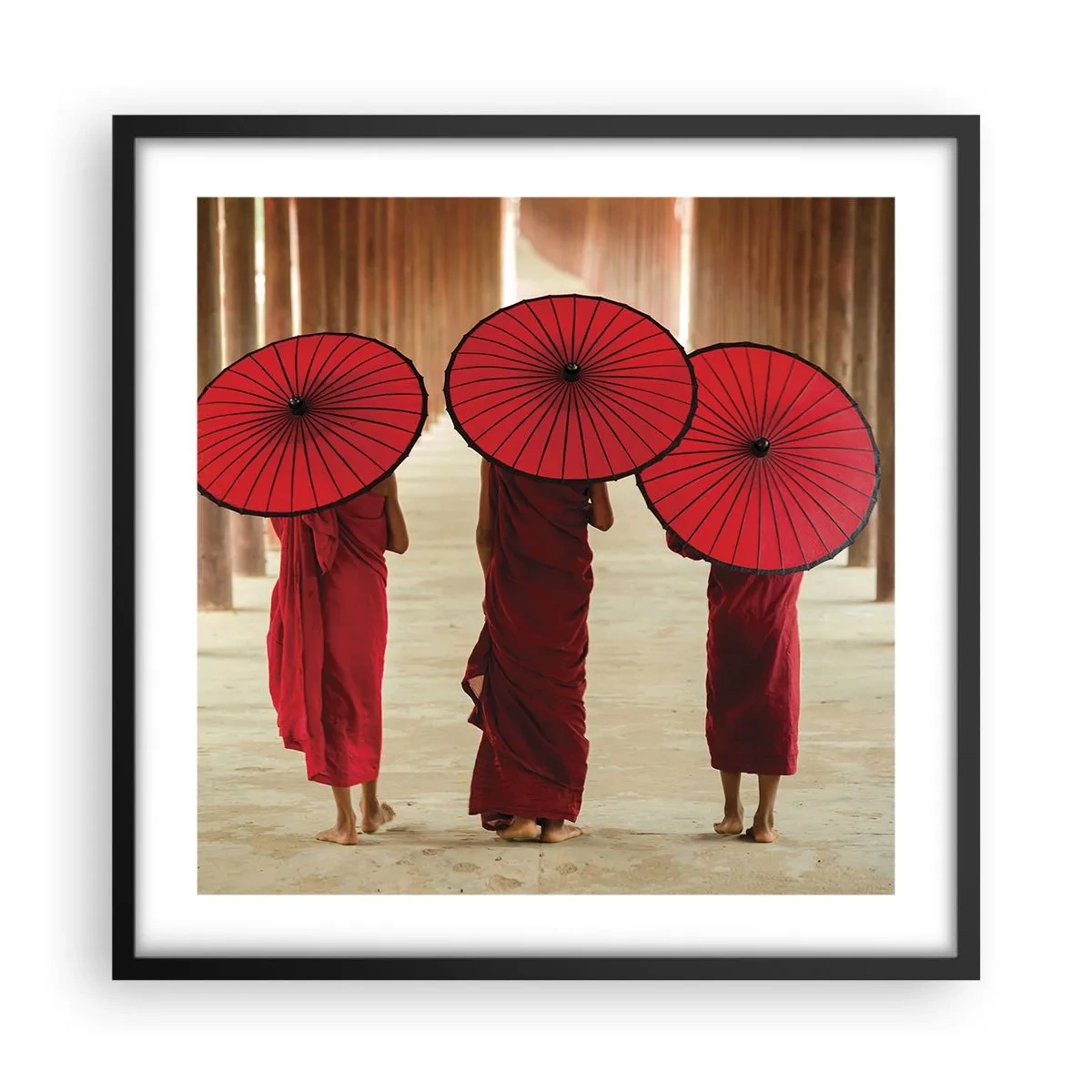 Plakat i sort ramme - På vej til det rene land - 50x50 cm