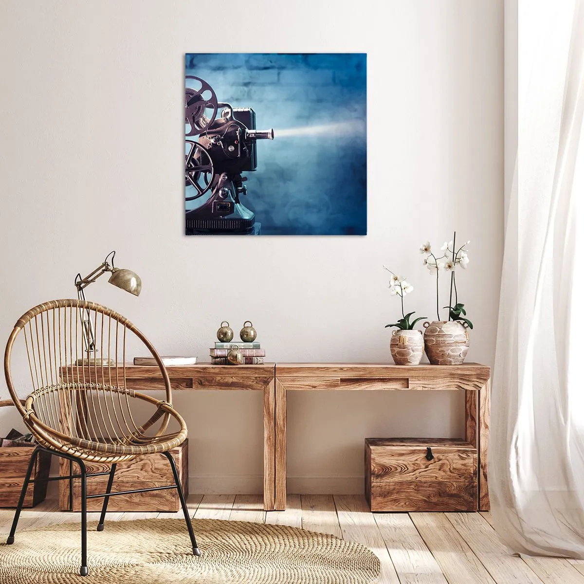 Lærredstryk - Billede på lærred - I en gammel biograf - 40x40 cm