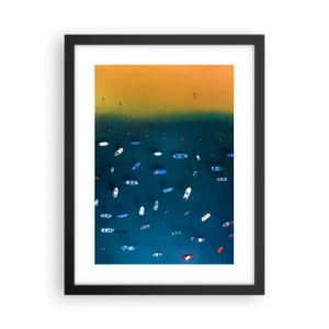 Plakat i sort ramme - En ferieleg - 30x40 cm