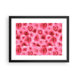 Plakat i sort ramme - Roser under og over - 40x30 cm
