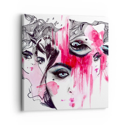 Lærredstryk - Billede på lærred - , - 30x30 cm