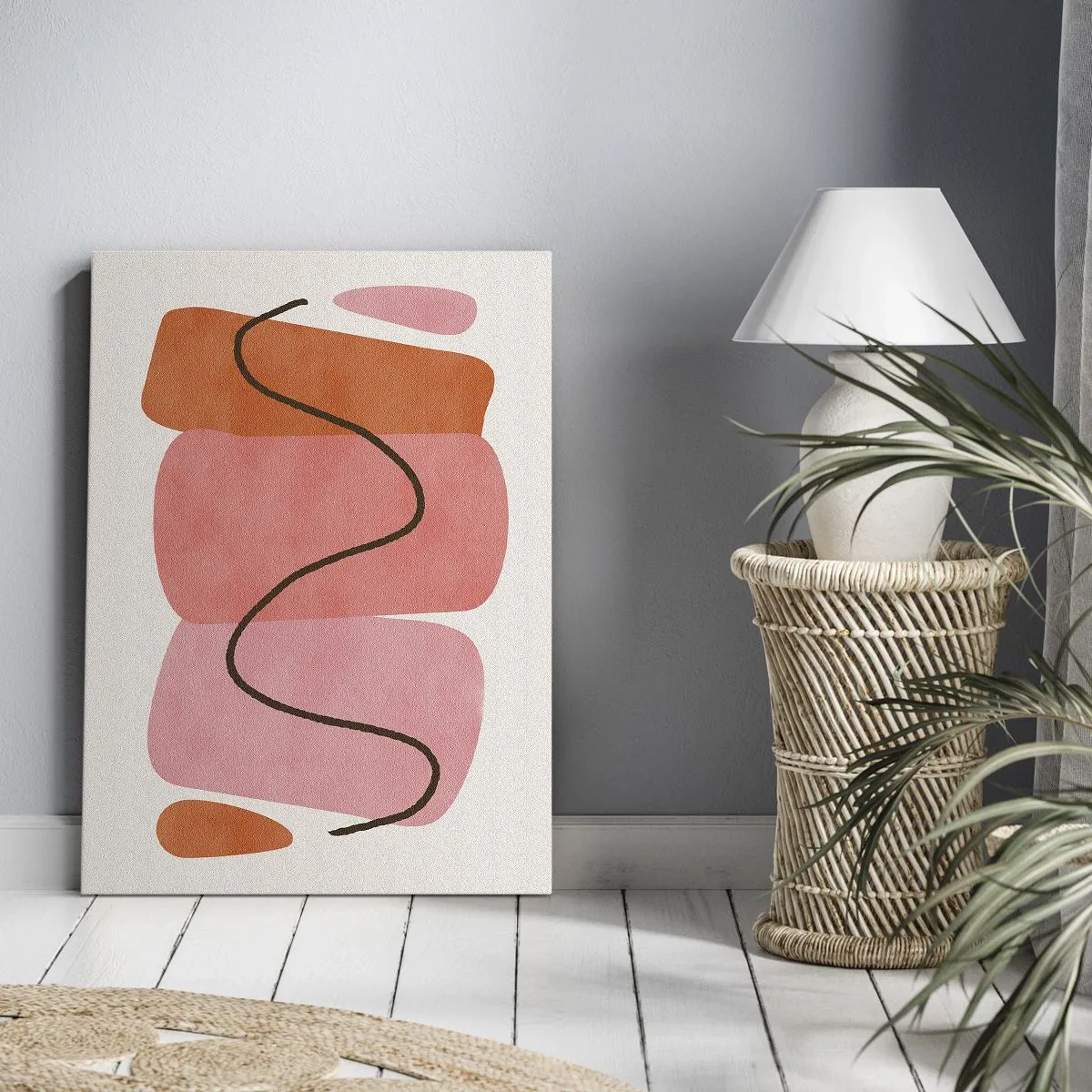 Lærredstryk - Billede på lærred - Formernes blide bevægelse - 50x70 cm