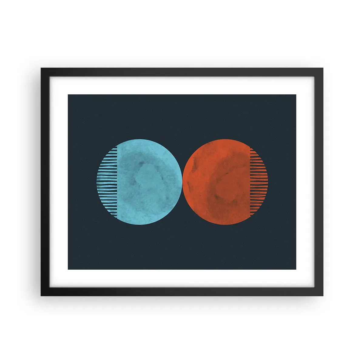 Plakat i sort ramme - Kun geometri? - 50x40 cm