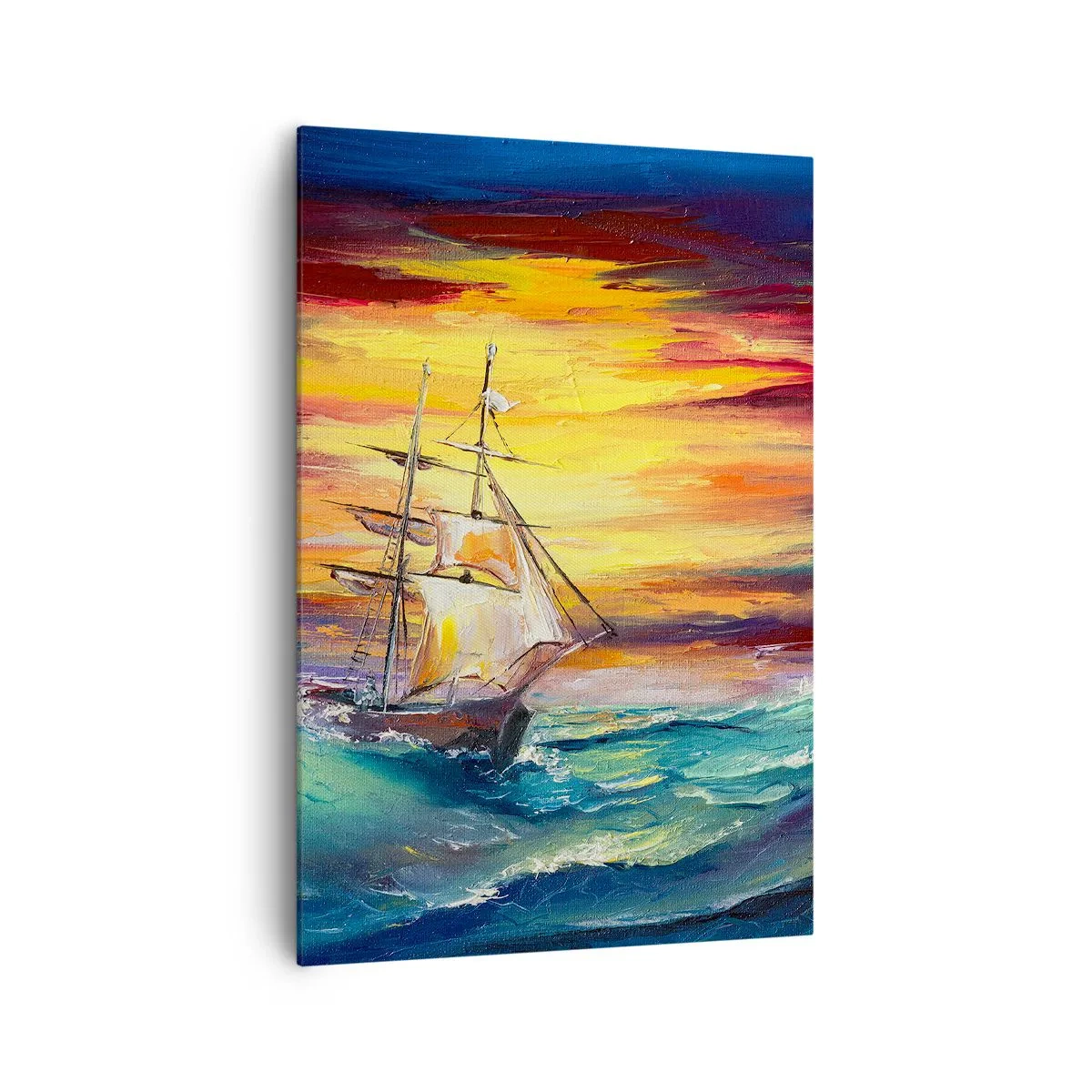 Lærredstryk - Billede på lærred - At trodse bølgerne - 70x100 cm
