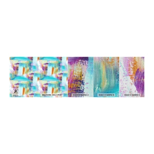 Prøve Fototapet Premium Sand - Munter mazel topper - Abstraktion, Stykke, Maleri - 100x30 cm