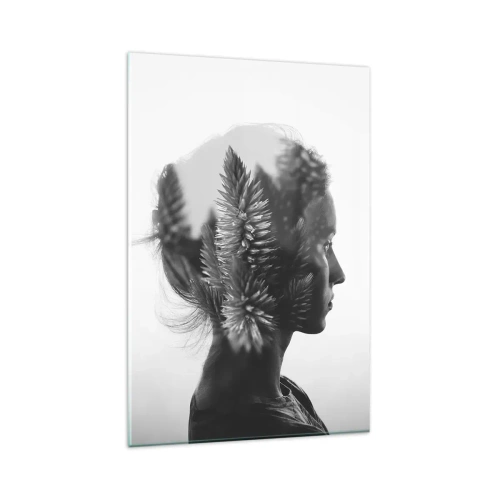 Billede på glas - Dame af fyrreskoven - 80x120 cm