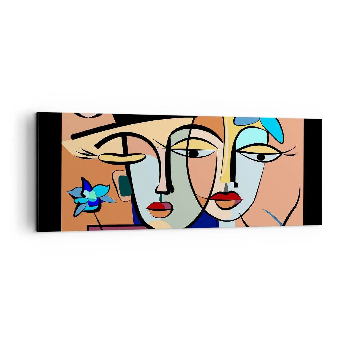 Lærredstryk - Billede på lærred - Picassos randez vous - 140x50 cm
