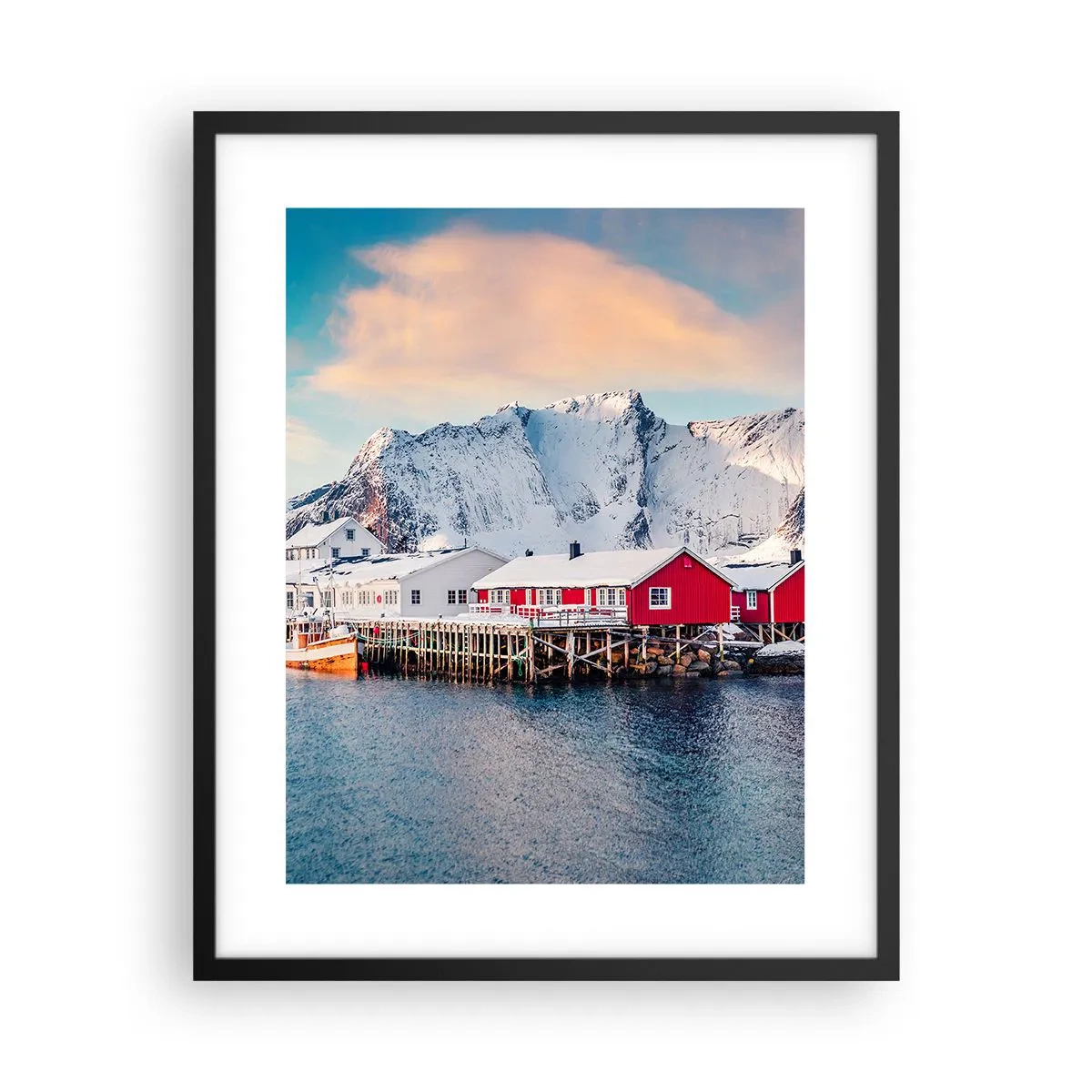 Plakat i sort ramme - Nordlig tilbagetrækning - 40x50 cm