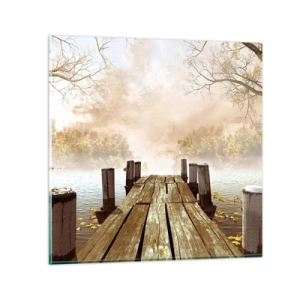 Billede på glas - Efterårets blide tristhed - 40x40 cm