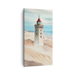 Lærredstryk - Billede på lærred - Altid med blikket rettet mod havet - 55x100 cm