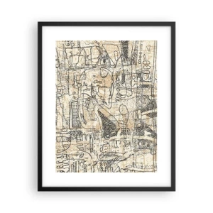 Plakat i sort ramme - Venter på at blive afkodet - 40x50 cm