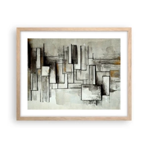 Plakat i ramme af lyst egetræ - Enkelthedens kraft - 50x40 cm