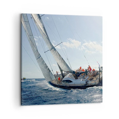 Lærredstryk - Billede på lærred - Må den bedste vinde - 60x60 cm