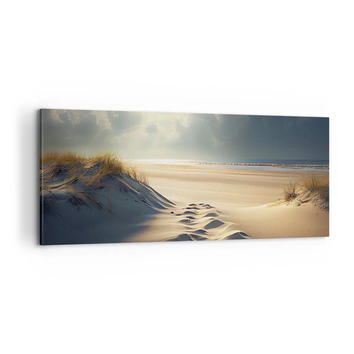 Lærredstryk - Billede på lærred - Beroligende landskab - 100x40 cm