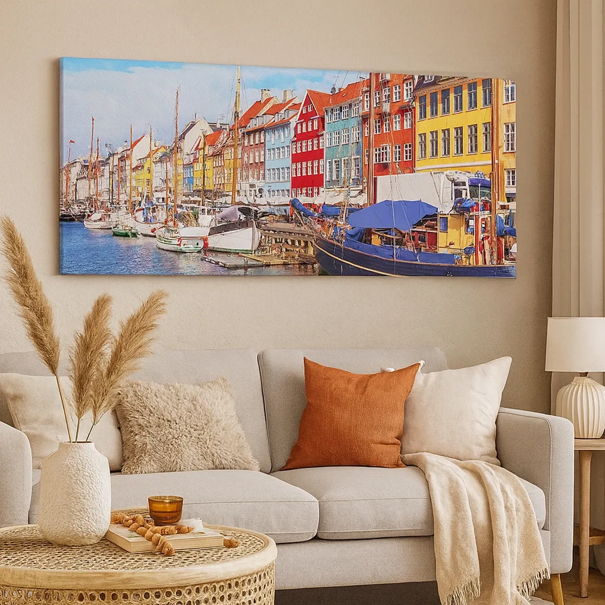 Lærredstryk - Billede på lærred - Glædelig kaj - 30x30 cm