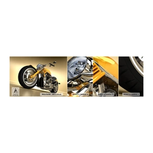 Prøve Fototapet Selvklæbende Deluxe Sticker - En drøm om styrke og hurtighed - Motorcykel, Motor, Automotive - 100x30 cm
