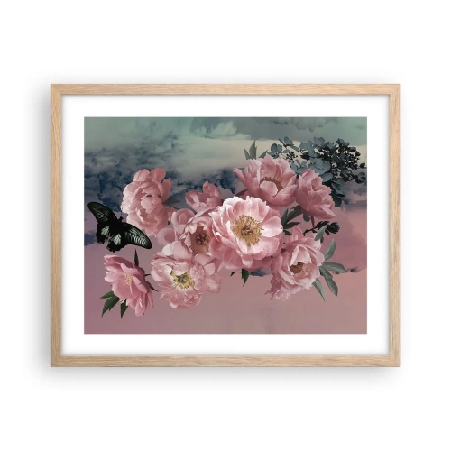 Plakat i ramme af lyst egetræ - Højdepunktet af romantikken - 50x40 cm