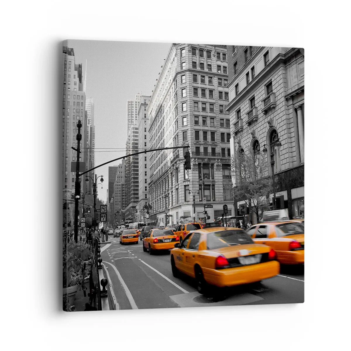 Lærredstryk - Billede på lærred - Storbyens sol - 40x40 cm