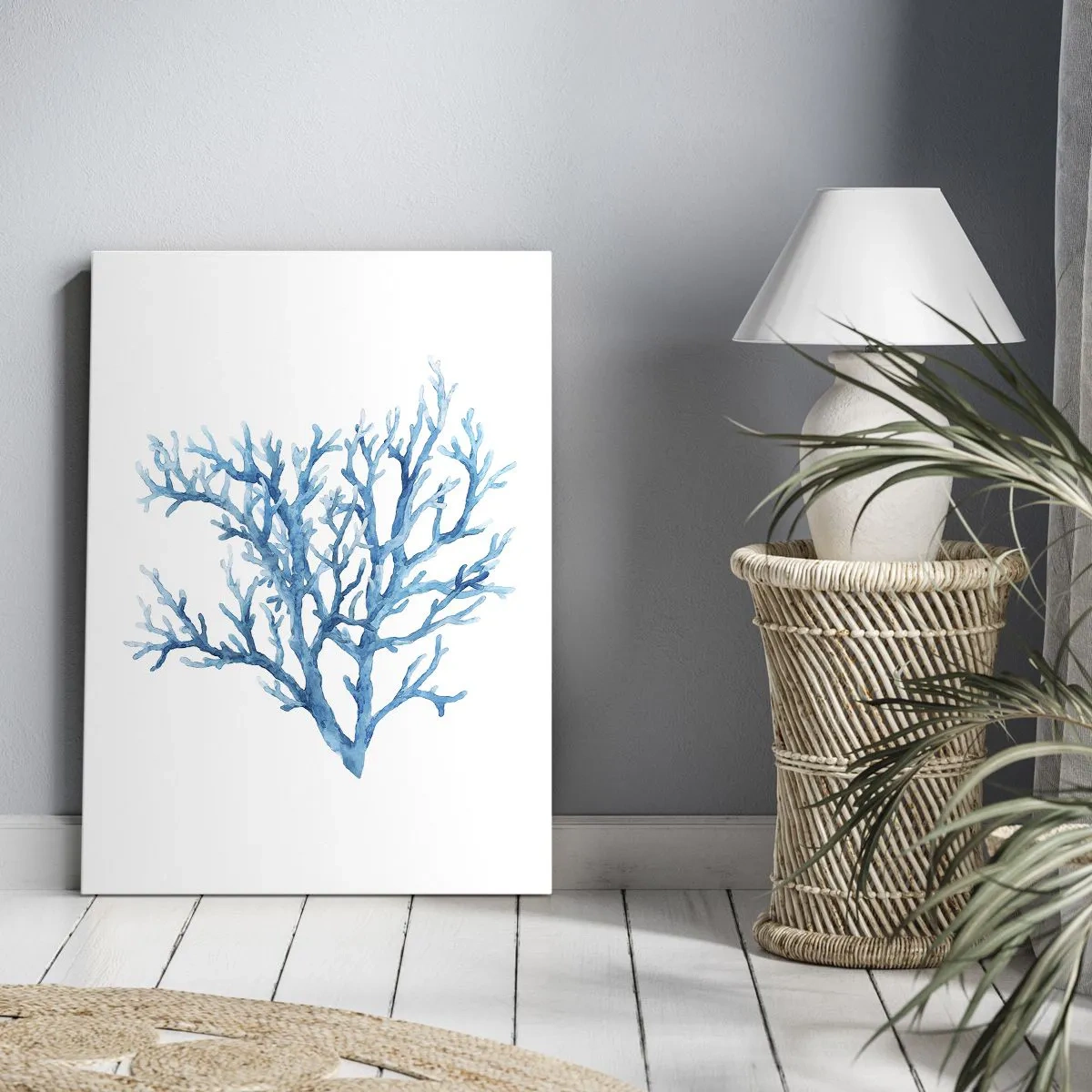 Lærredstryk - Billede på lærred - Marint filigran - 50x70 cm