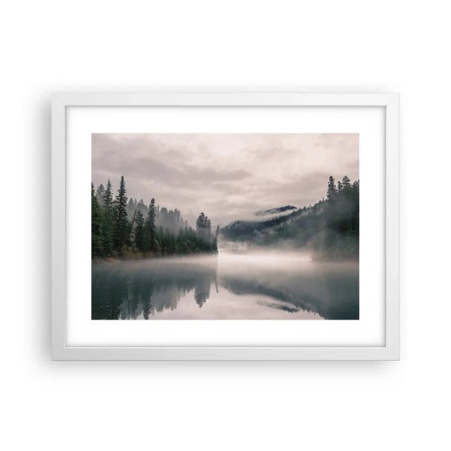 Plakat i hvid ramme - I drømmen, i tågen - 40x30 cm