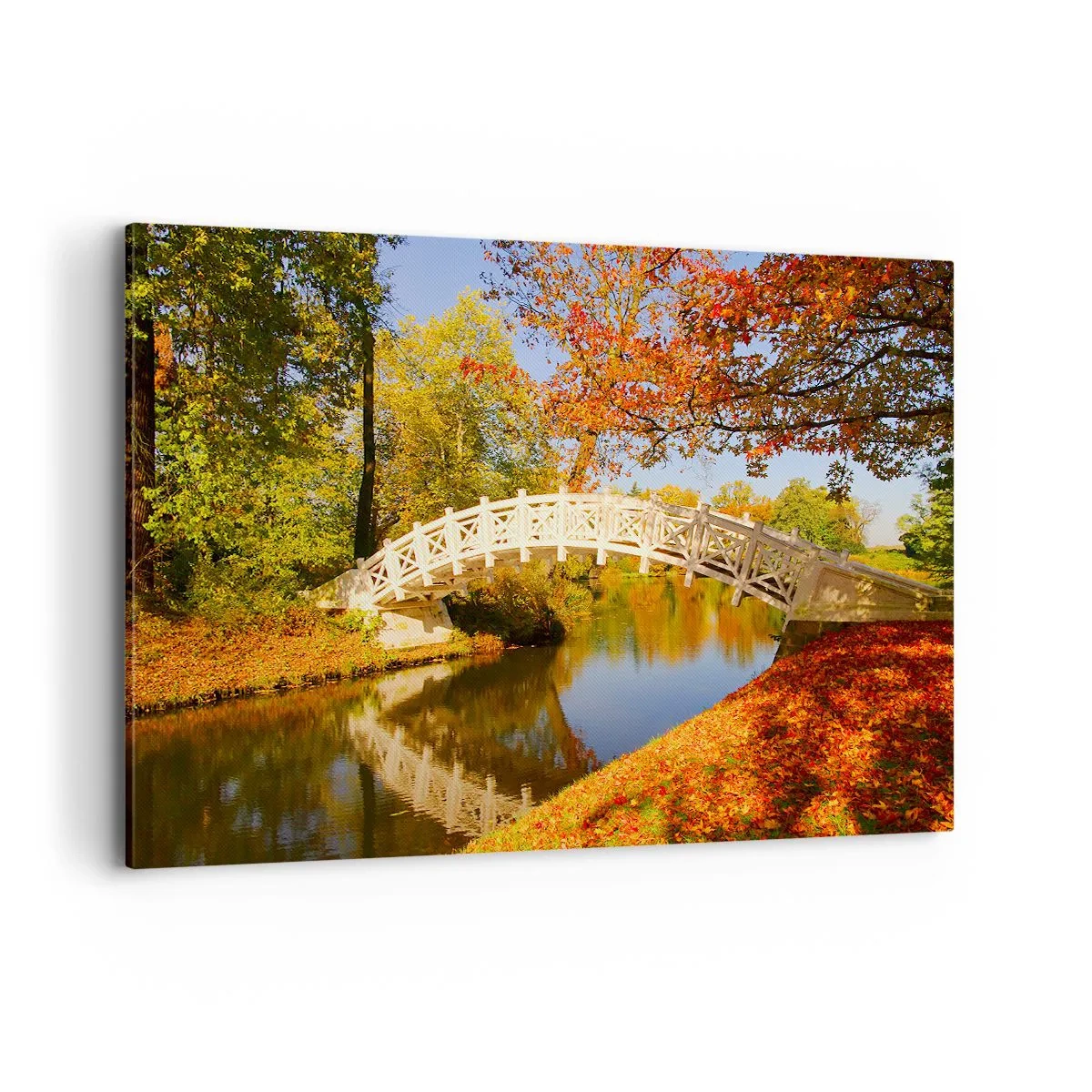 Lærredstryk - Billede på lærred - På den hvide bro af suk - 120x80 cm