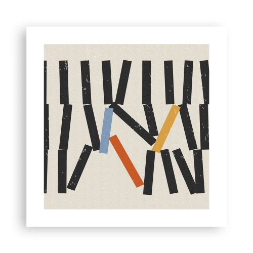 Plakat - Dominoer - komposition - 40x40 cm
