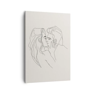 Lærredstryk - Billede på lærred - Forviklet i følelser - 50x70 cm