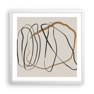 Plakat i hvid ramme - Komposition - dans i besiddelse - 50x50 cm