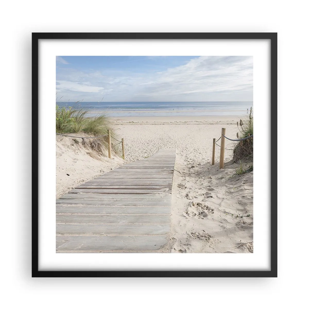 Plakat i sort ramme - Ud over horisonten - 50x50 cm