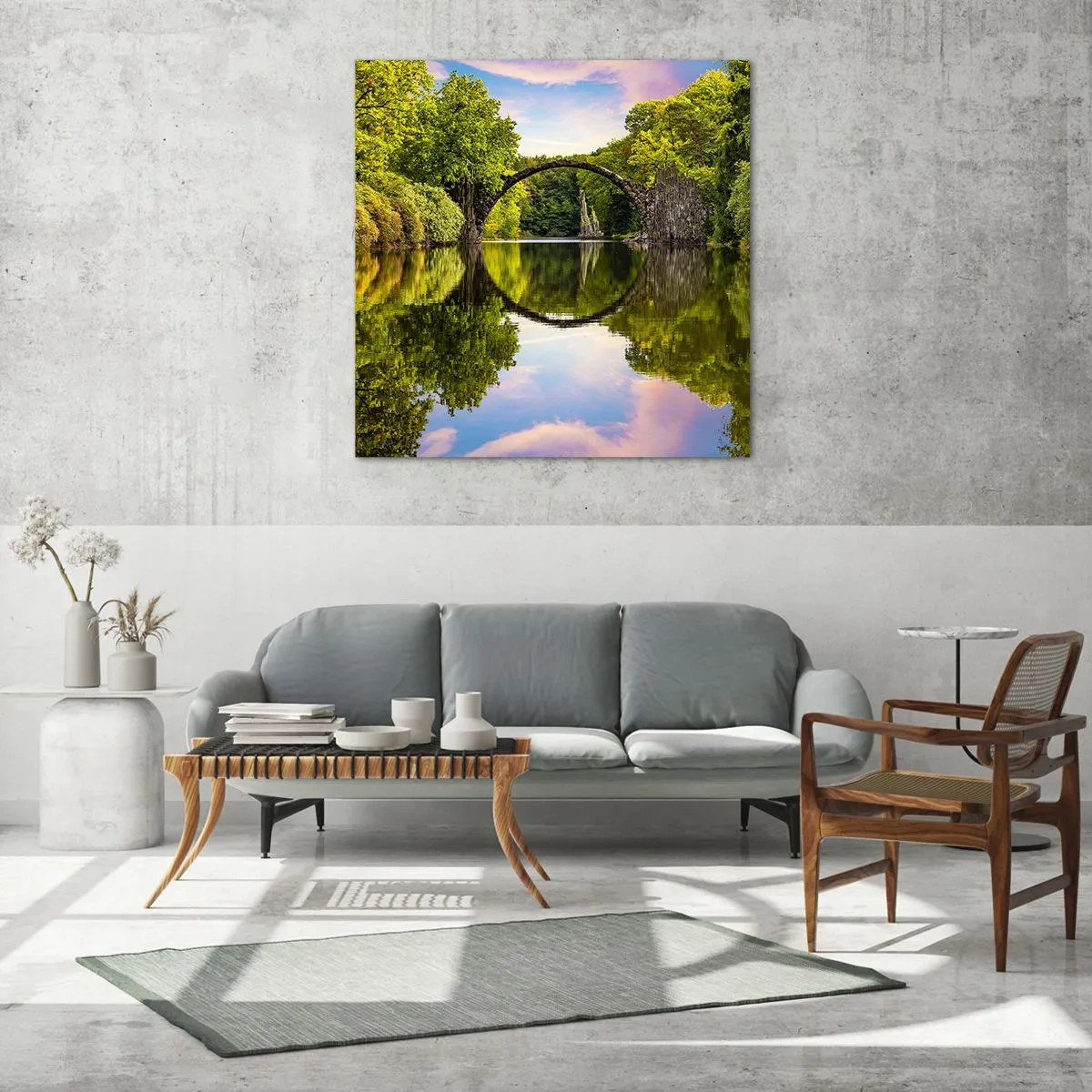 Billede på glas - På mødet mellem to verdener - 40x40 cm