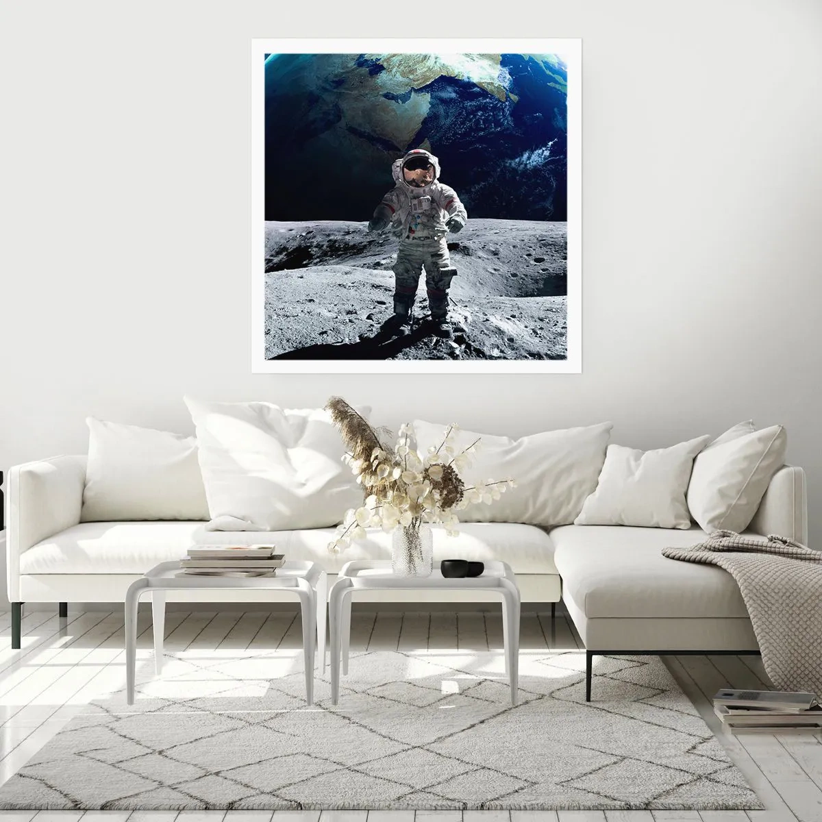 Plakat - Hilsner fra månen - 30x30 cm
