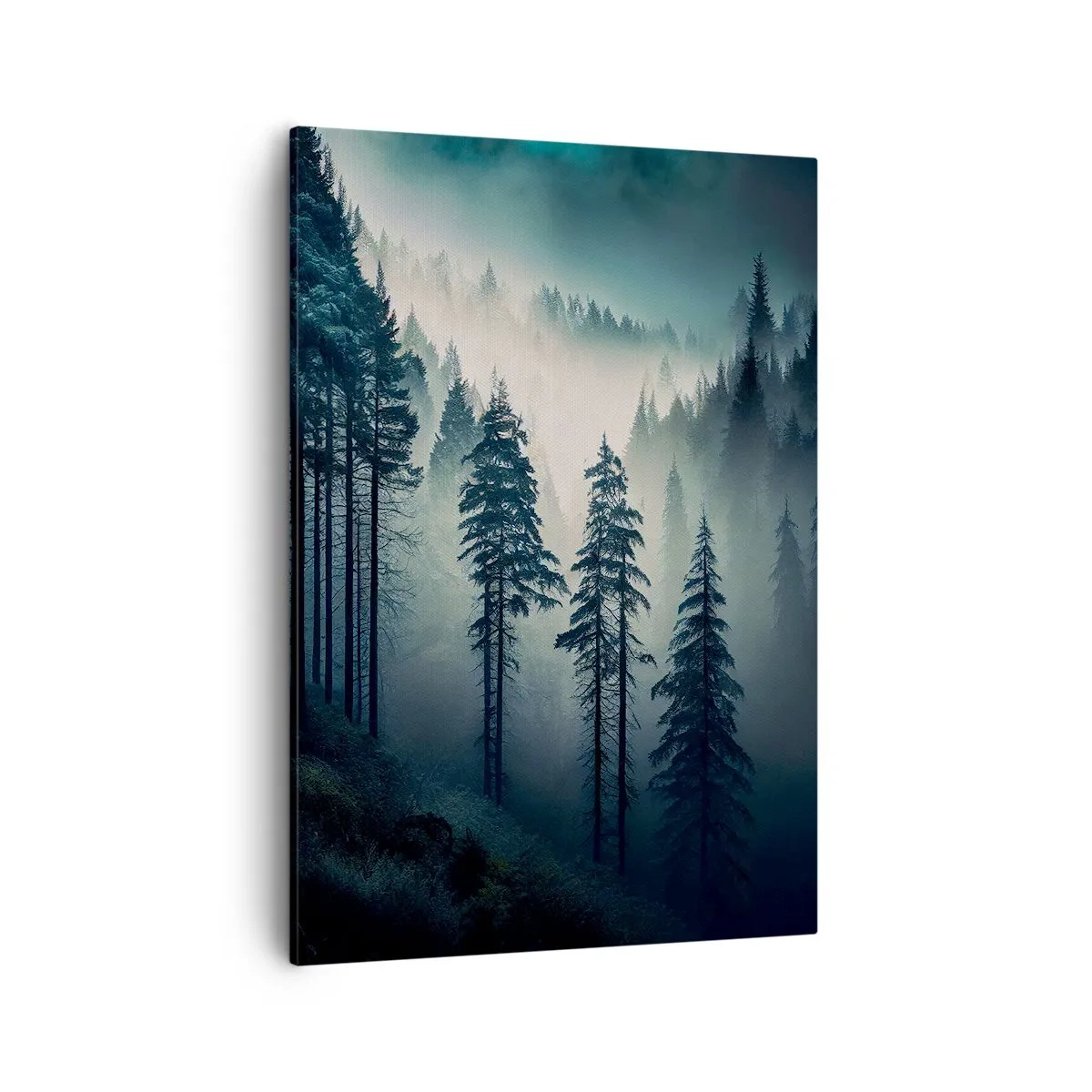 Lærredstryk - Billede på lærred - Morgen i bjergene - 50x70 cm