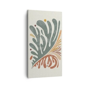 Lærredstryk - Billede på lærred - Flerfarvet blad - 45x80 cm