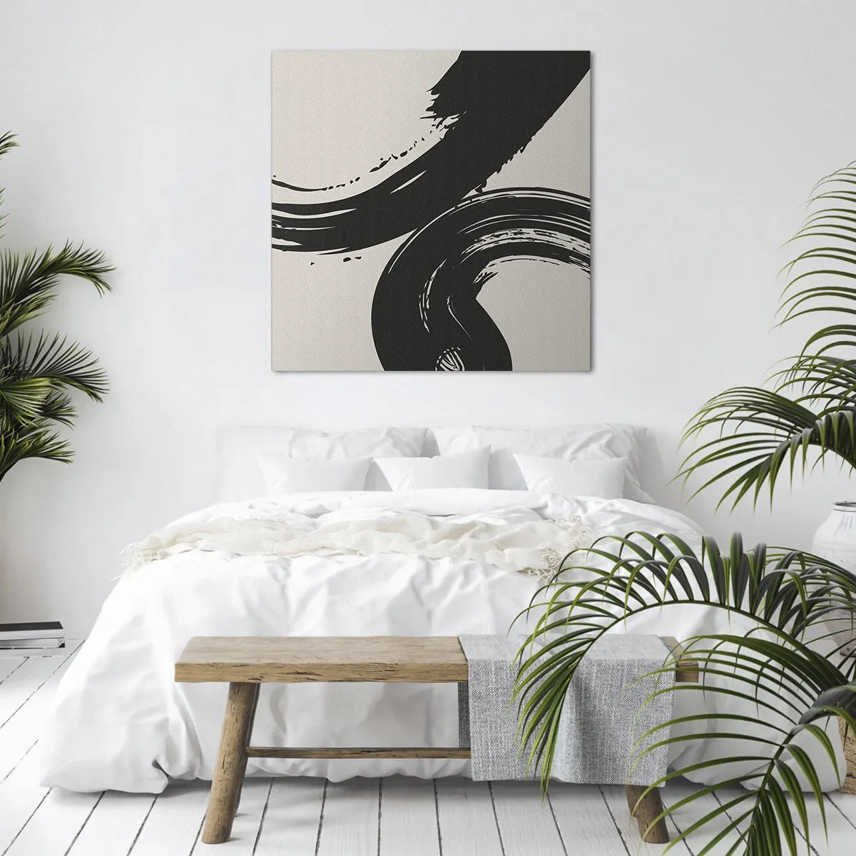 Lærredstryk - Billede på lærred - Fejende og cirkulær - 50x50 cm