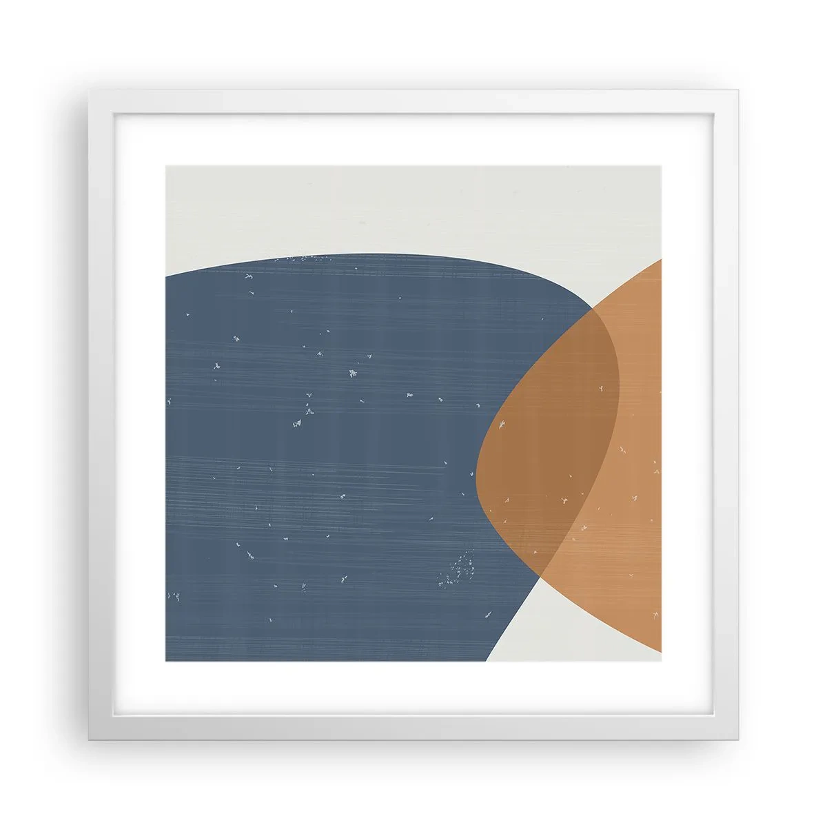 Plakat i hvid ramme - Ovaler og påvirkninger - 40x40 cm