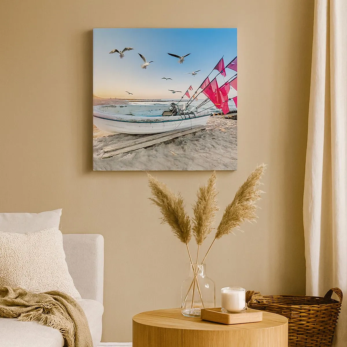 Lærredstryk - Billede på lærred - Et velfortjent hvil - 30x30 cm