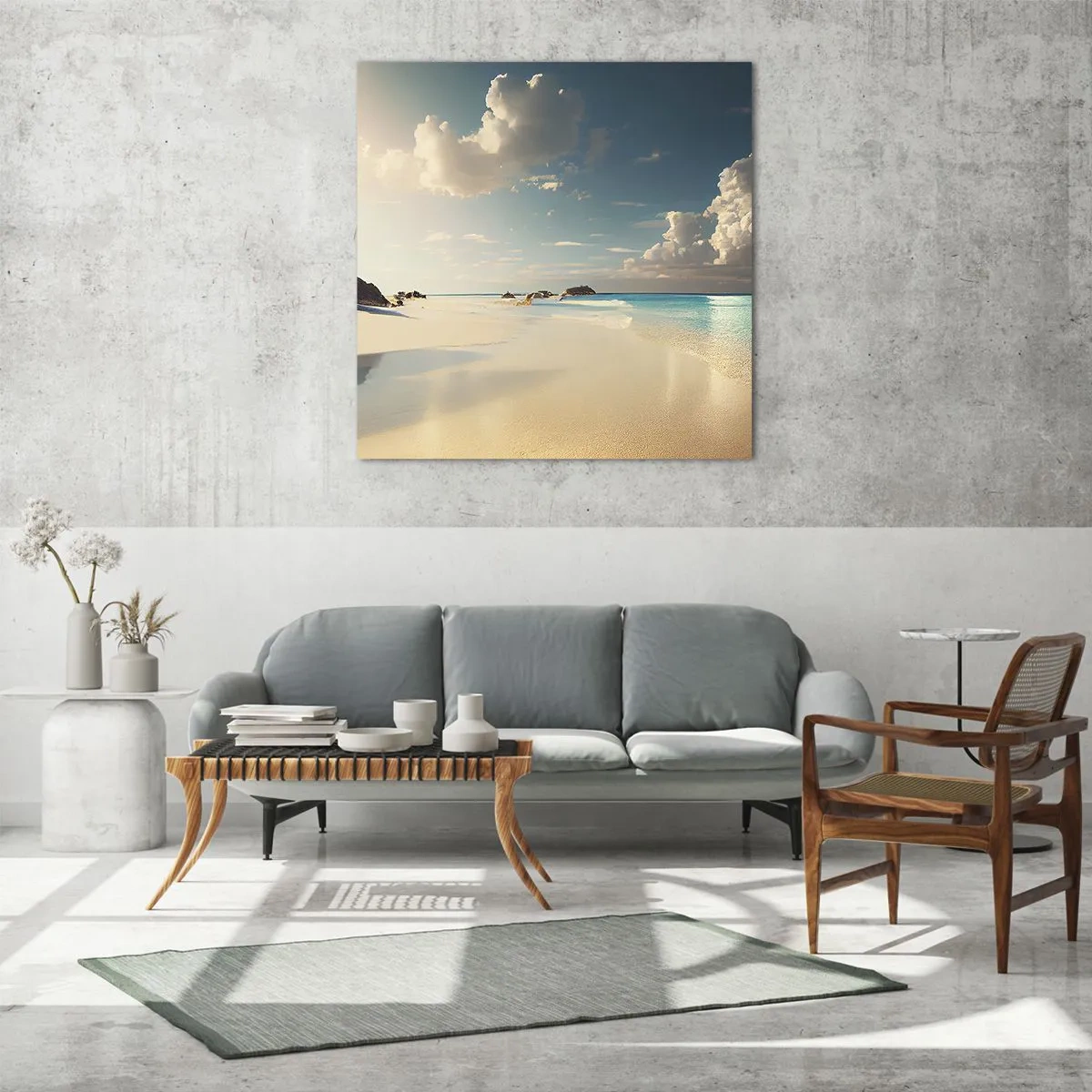 Billede på glas - En drømmeagtig dag - 70x70 cm