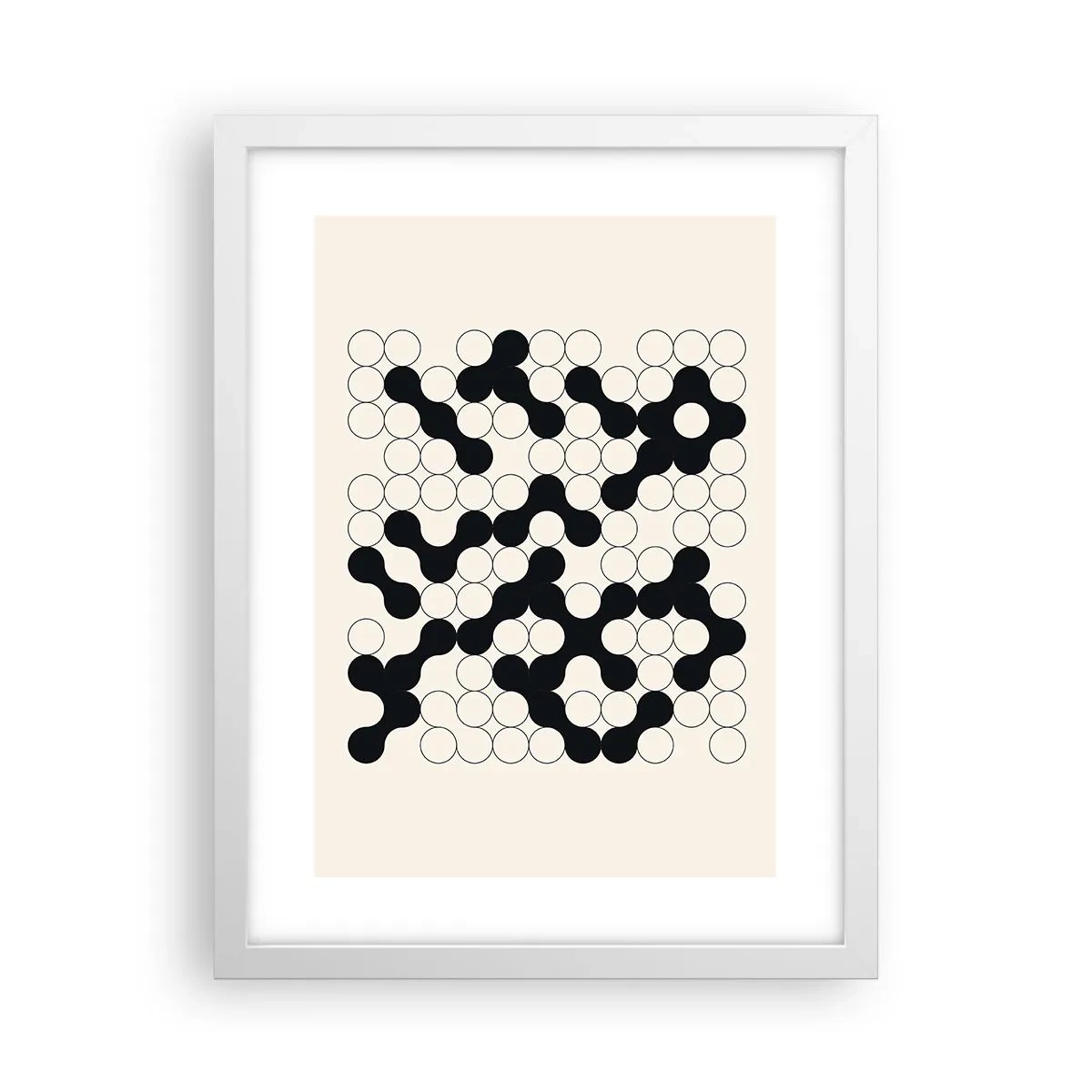 Plakat i hvid ramme - Kinesisk spil - variation - 30x40 cm