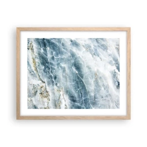 Plakat i ramme af lyst egetræ - Isverden - 50x40 cm