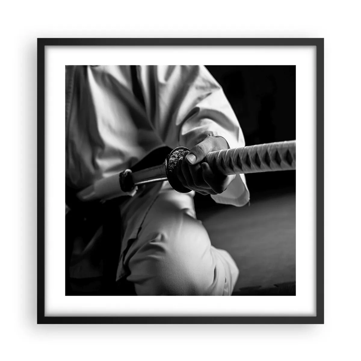 Plakat i sort ramme - En krigers sjæl - 50x50 cm