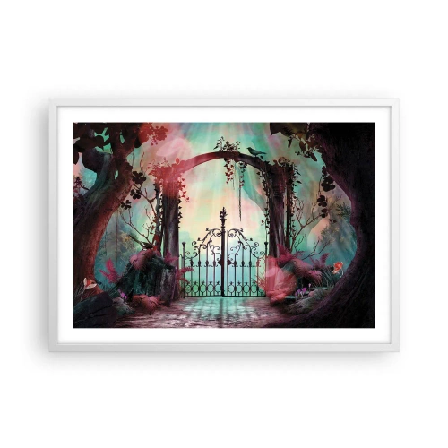 Plakat i hvid ramme - Hemmelig have - 70x50 cm