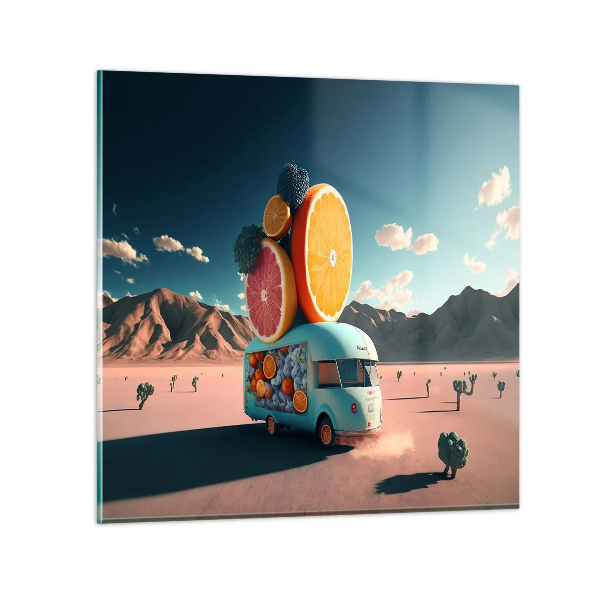 Billede på glas - En smag af ferie - 60x60 cm