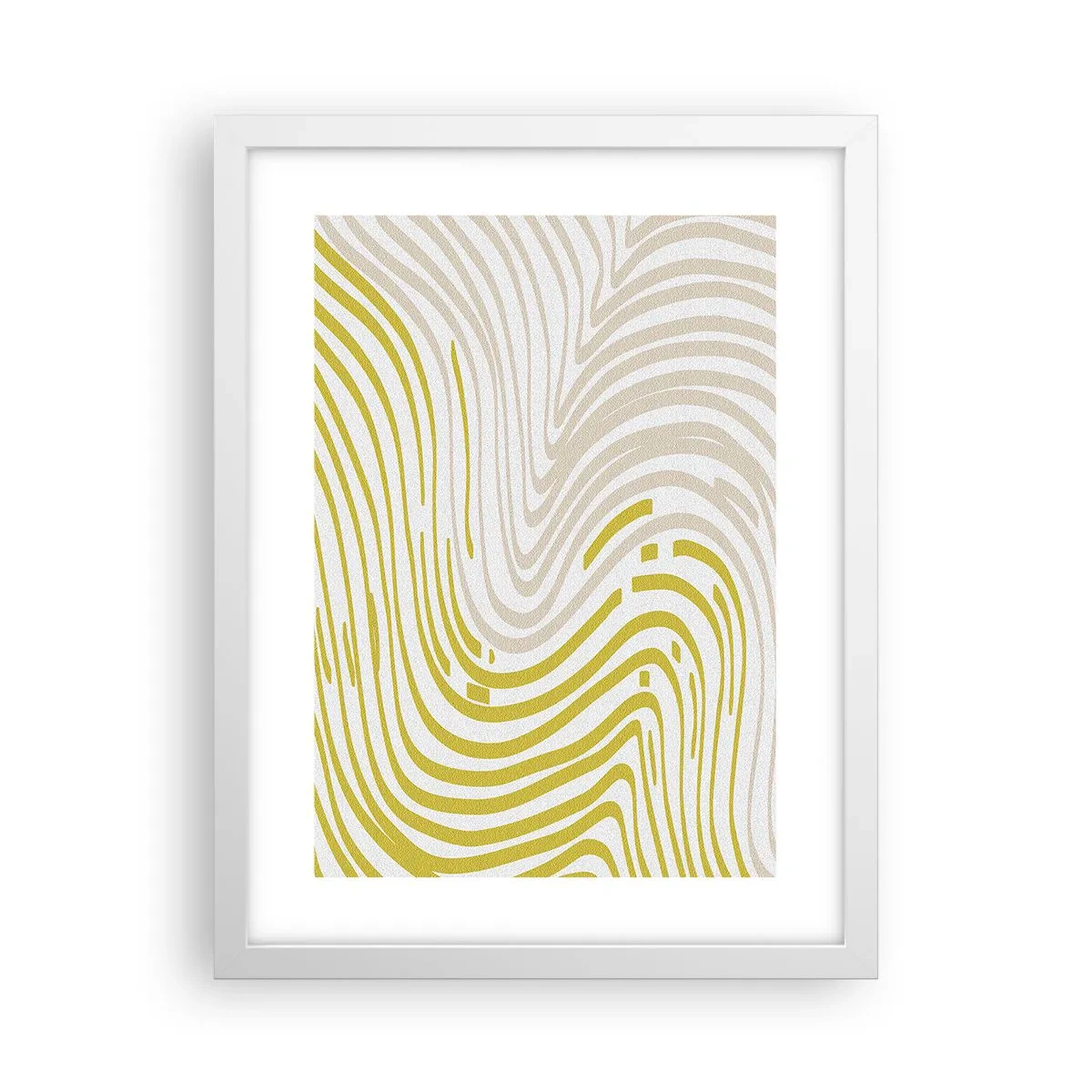 Plakat i hvid ramme - Komposition med et blidt sving - 30x40 cm