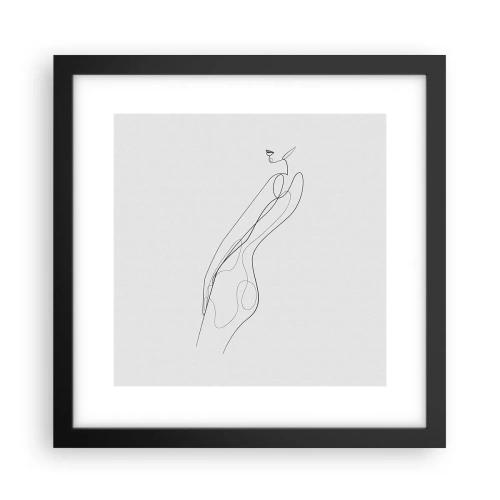 Plakat i sort ramme - Næppe et løfte - 30x30 cm