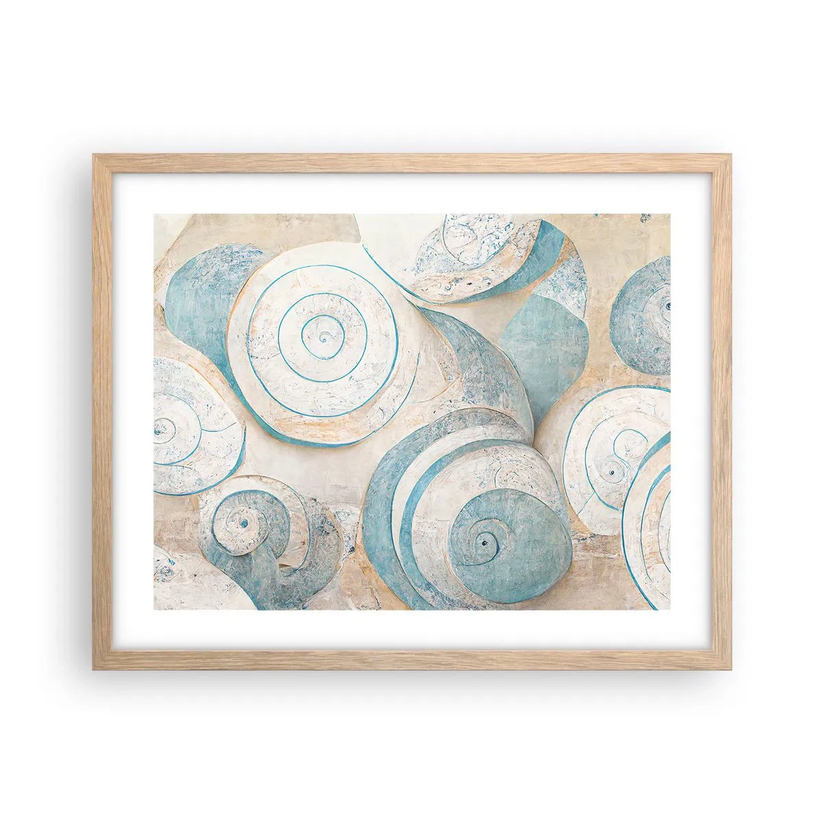 Plakat i ramme af lyst egetræ - Hvad gemmer skallen på? - 50x40 cm