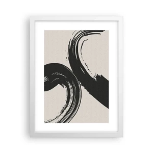 Plakat i hvid ramme - Fejende og cirkulær - 30x40 cm