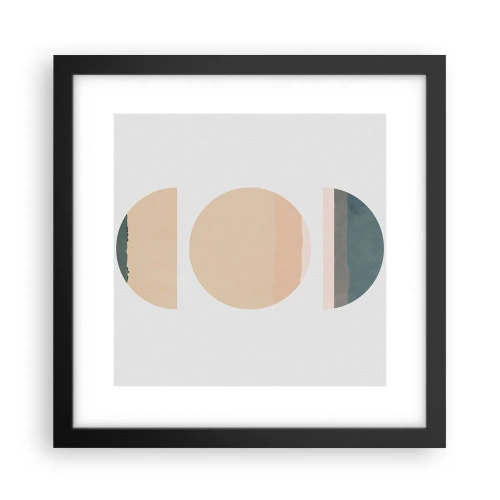 Plakat i sort ramme - Hjul for hjul - 30x30 cm