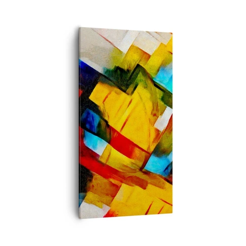 Lærredstryk - Billede på lærred - Flerfarvet lagdeling - 55x100 cm