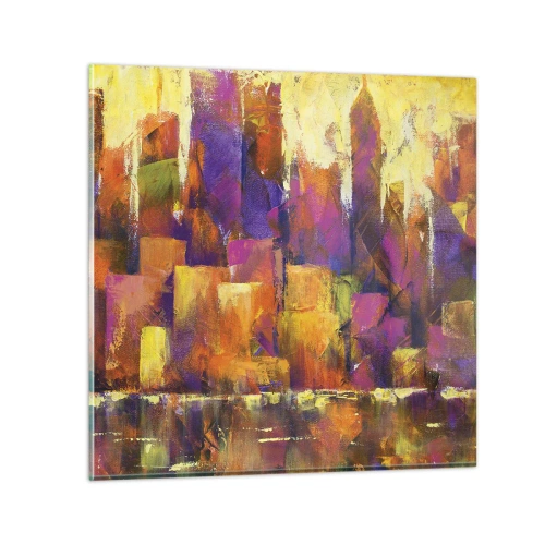 Billede på glas - Metropolitansk sammensætning - 70x70 cm