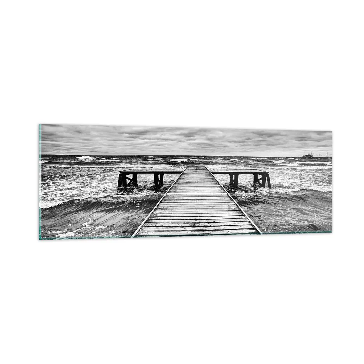 Billede på glas - Jeg venter på, at vinden blæser væk... - 90x30 cm
